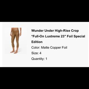 🤎New with tags Lululemon special edition crop🤎